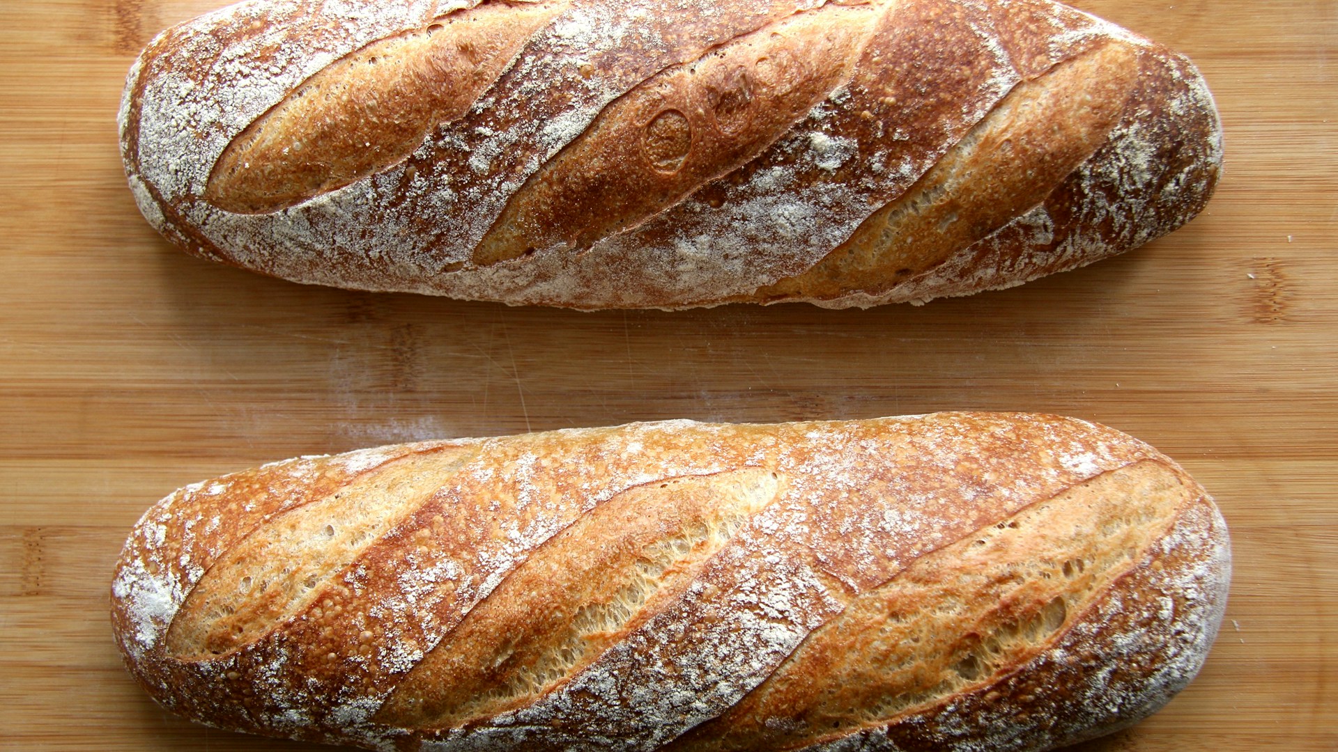 bread on brown wooden table